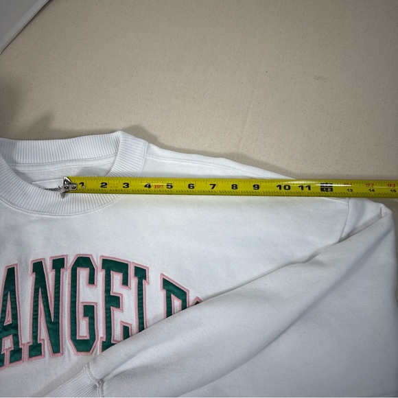 Abercrombie Kids White Embroidered Los Angeles California Sweatshirt Girls 14/15 - Picture 12 of 13